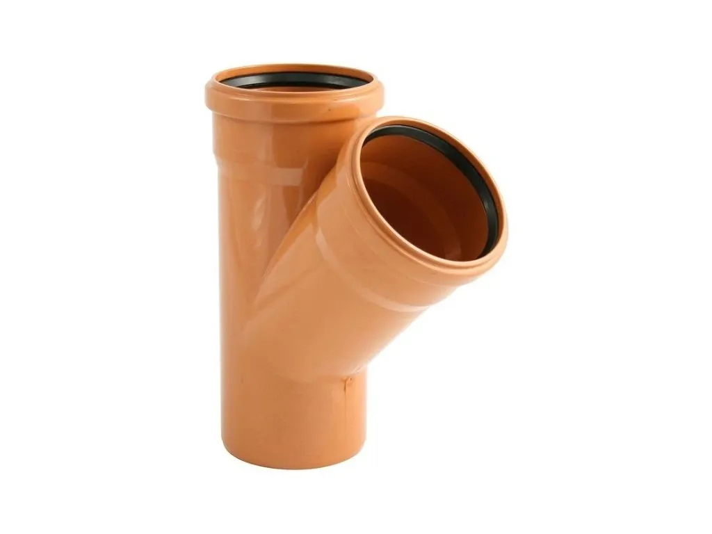 V  KGEA odbočka DN 110/110/45°, oranžová