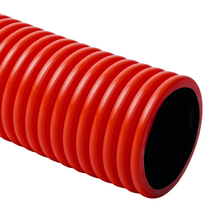 kabelová červená korugovaná chránička PE-HD HEKAPLAST-KABUFLEX R, pr. 50/41mm