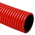 kabelová červená korugovaná chránička PE-HD HEKAPLAST-KABUFLEX R, pr. 50/41mm
