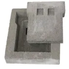 komínová dvířka betonová dvojitá B2, 258x224x48mm