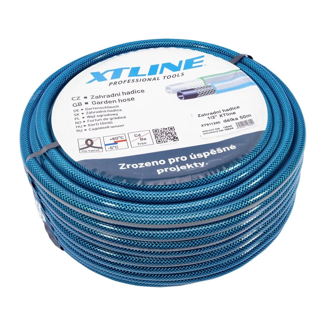 hadice   5/4'' 15m, zahradní průhledná modrá