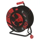 EMOS Kabel prodlužovací na bubnu 50 m / 4 zásuvky / 2,5 mm2 / guma-neopren / černý