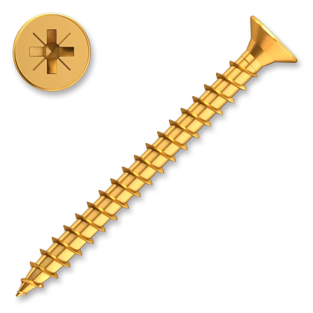 vrut univerzální křížový-část.závit žlutý Zn, 3,5x 30/18,100