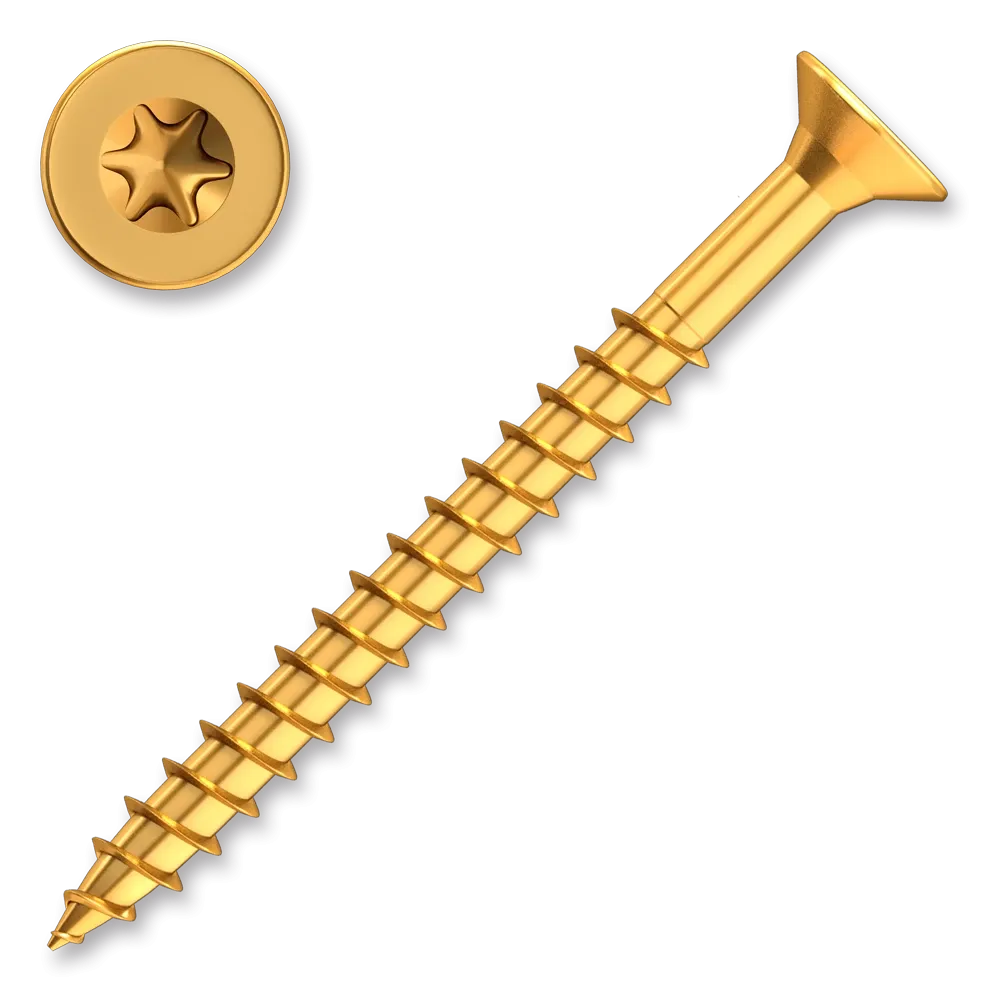 vrut univerzální křížový-část.závit žlutý Zn, 5x 70/42mm,100